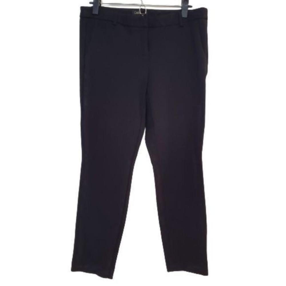 Dalia Black Cropped Dress Pants Career Casual Trousers Size 10